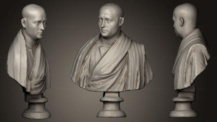 Бюсты и головы античные и исторические (Неизвестный Мужчина 29, BUSTA_0558) 3D модель для ЧПУ станка